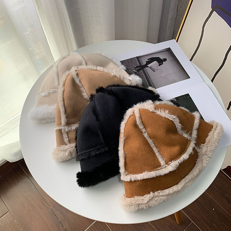 Suede warm hat