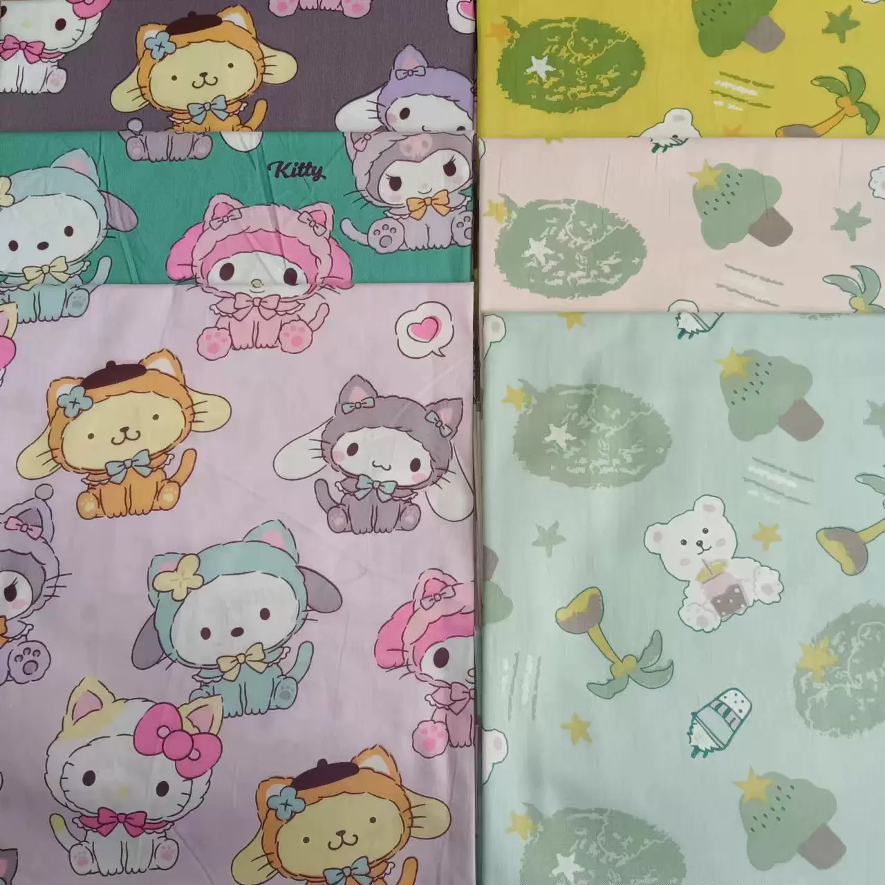 批发纯棉布料 卡通宝宝布料 儿童床单布料 服装手工面料 全棉棉布