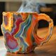 2024 Mineral Crystal Coffee Mugs New Mineral Crystal Resin Coffee Cup New Product