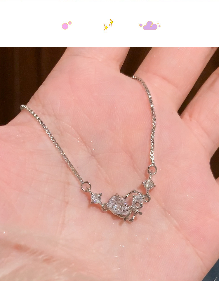 Wholesale of 2024 new asymmetrical diamond-encrusted heart-shaped bracelet for women, a fashionable, niche and high-end pull handle bracelet pic 31