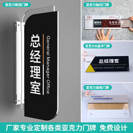 亚克力门牌可更换式侧挂标牌磁吸抽拉式立体字标识牌指示牌警示牌