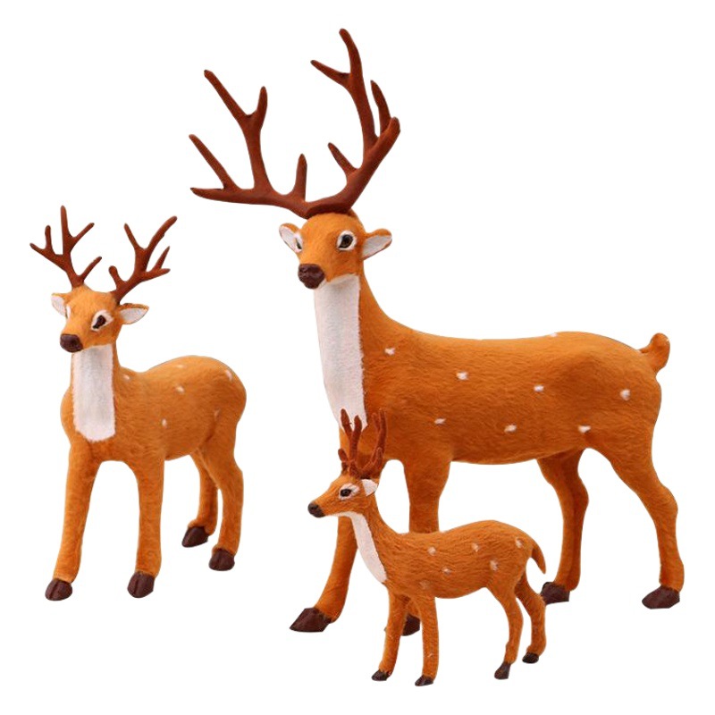 Navidad decoraciones Sika ciervos adornos juguetes de peluche Navidad ciervos decoración muñeca Navidad decoración suministros