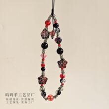 呜呜原创黑红星星手机链小众欧美暗黑ccd相机挂链包包挂件