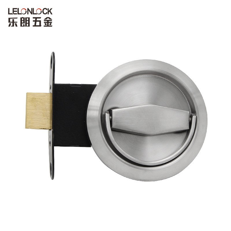 Cerradura de Anillo para Puerta de Acero Inoxidable 304, Cerradura Invisible para Puerta, Cerradura Redonda Oculta, Cerradura para Puerta Cortafuego