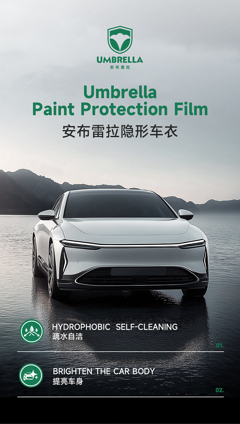 Tpu Invisible Car Cover, Car Paint Protection Film, Ppf, Self-Recovering, Anti-Scratch, Anti-Yellowing, Anti-Dirt, Transparent Protective Film