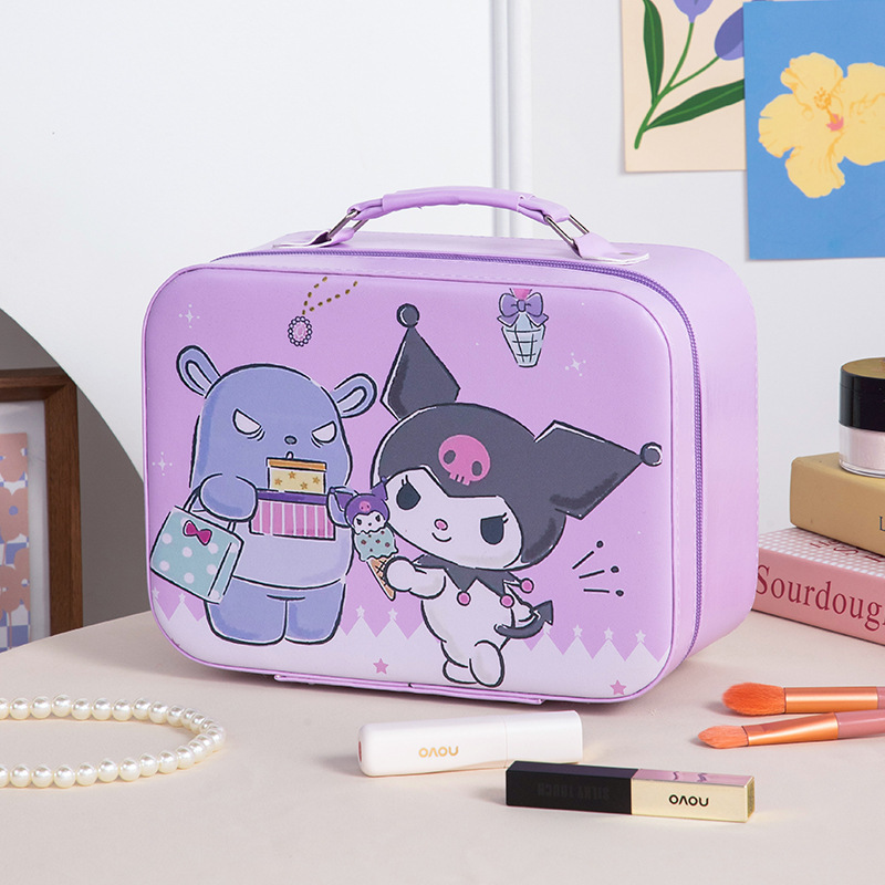 Nueva caja de maquillaje de dibujos animados de alto valor, bolsa de maquillaje portátil de viaje, bolsa de maquillaje portátil de regalo, bolsa de almacenamiento de regalo encantadora