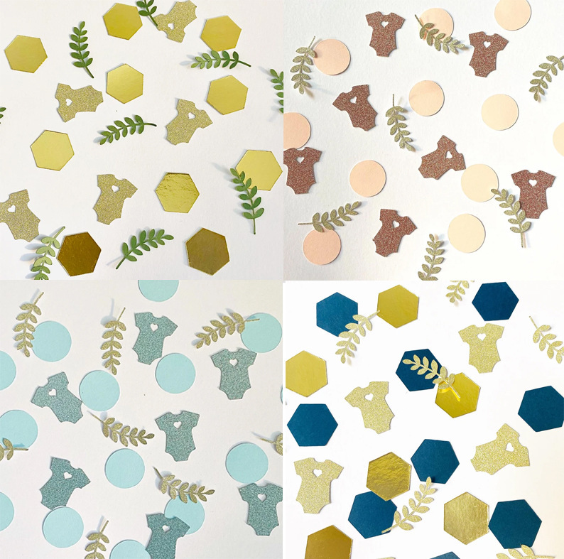 Baby Party Theme Decoration Confetti Festive Supplies Throwing Props Green Birthday Confetti Sequins Wholesale