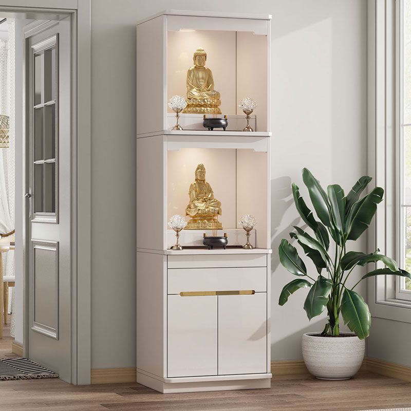 Altar Table with Three-Tier Cabinet, Household Incense Table for God of Wealth, Modern Light Luxury Small Incense Table