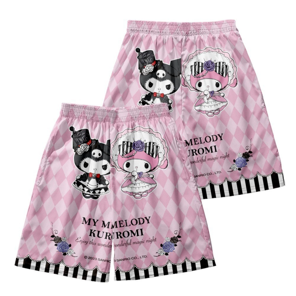 Sanrio, спортивные быстросохнущие шорты, пляжные штаны, 3D, свободный крой