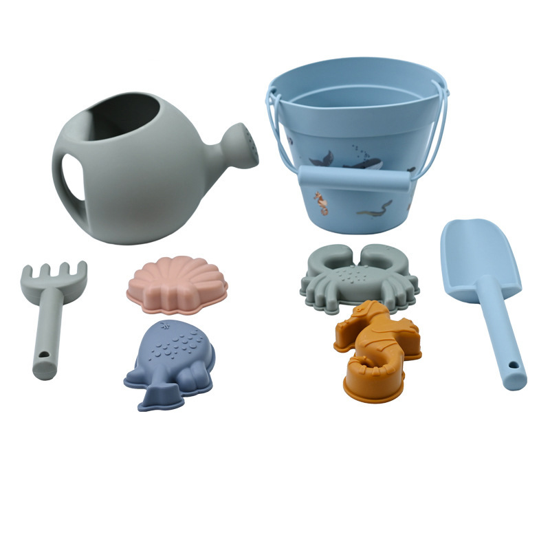 Juguetes de excavación de arena arcoíris dinosaurios marinos transfronterizos juguetes de verano en la playa pá para niños excavación de arena