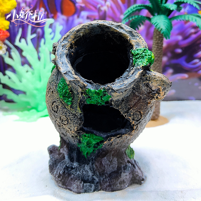 Esquiva transfronteriza de la casa, decoración de la pecera, frascos gastados, decoración de acuarios antiguos, nuevos peces y camarones, casa de descanso