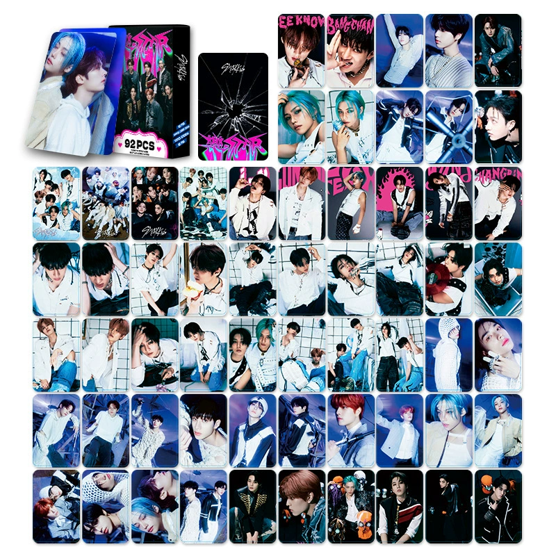 92PCS LOMO карта StrayKids новый альбом Le-Star фотокарточка, патчинг, лазерная коробка, коллекционная карта