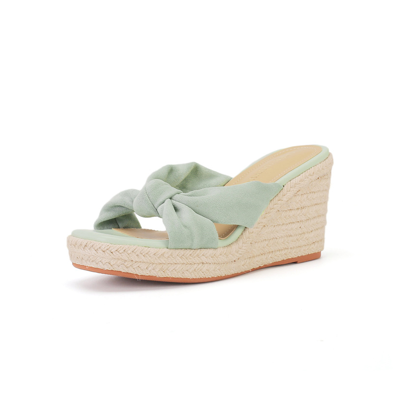 Sandal cao gót nữ hở mũi đế xuồng gót cao 9 cm — Xanh lá cây nhạtcolor