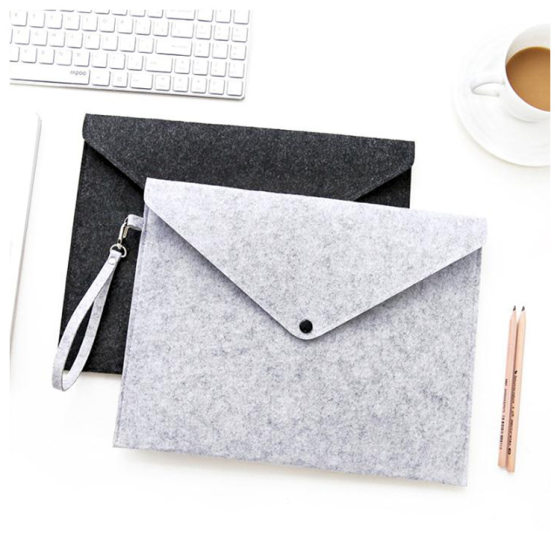 Business office a4 file bag color new in stock felt hand bag file bag computer protective cover