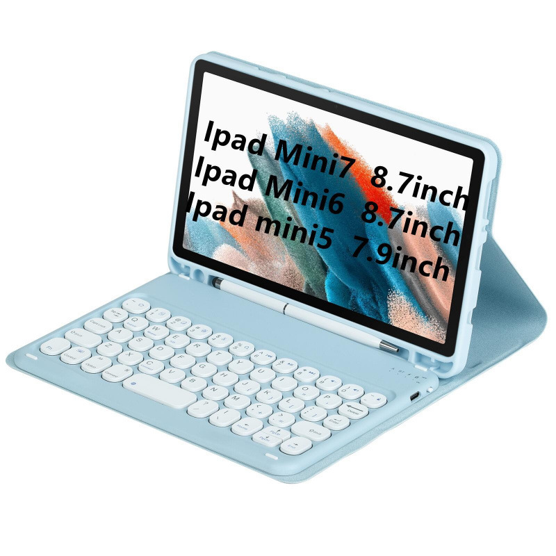 For Ipadmini7 Tablet PC Bluetooth Keyboard Leather Case Mini 8.3 Protection Pen Slot Silicone Case TPUC Seven For Ipadmini7 Tablet PC Bluetooth Keyboard Leather Case Mini 8.3 Protection Pen Slot Silicone Case TPUC Seven