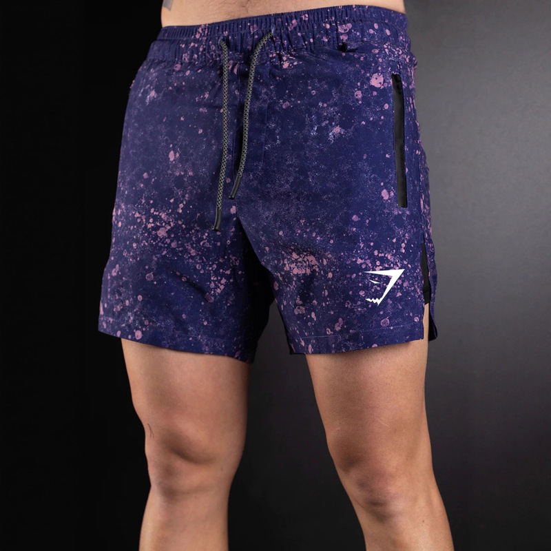 Gymshark Men's Shorts 2-in-1 Double-Layer Shorts Muscle Sports Training Fitness Casual Loose Printed Shorts Gymshark Men's Shorts 2-in-1 Double-Layer Shorts Muscle Sports Training Fitness Casual Loose Printed Shorts