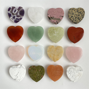 Natural marble heart-shaped airbag bracket creative lazy desktop retractable folding transparent mobile phone bracket wholesale
