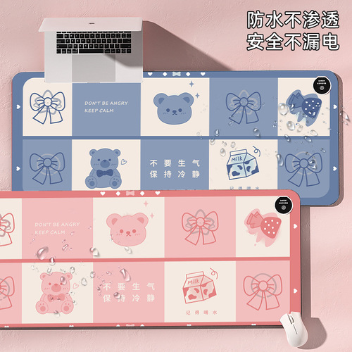 Original Manufacturer BSCI Certified Heated Mat Color Printing Office Student Mouse Pad Desktop Heating Pad Distribution