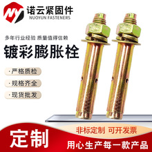 厂家批发国标热镀锌膨胀螺丝加长拉爆螺丝镀彩锌铁膨胀螺栓M6-M20