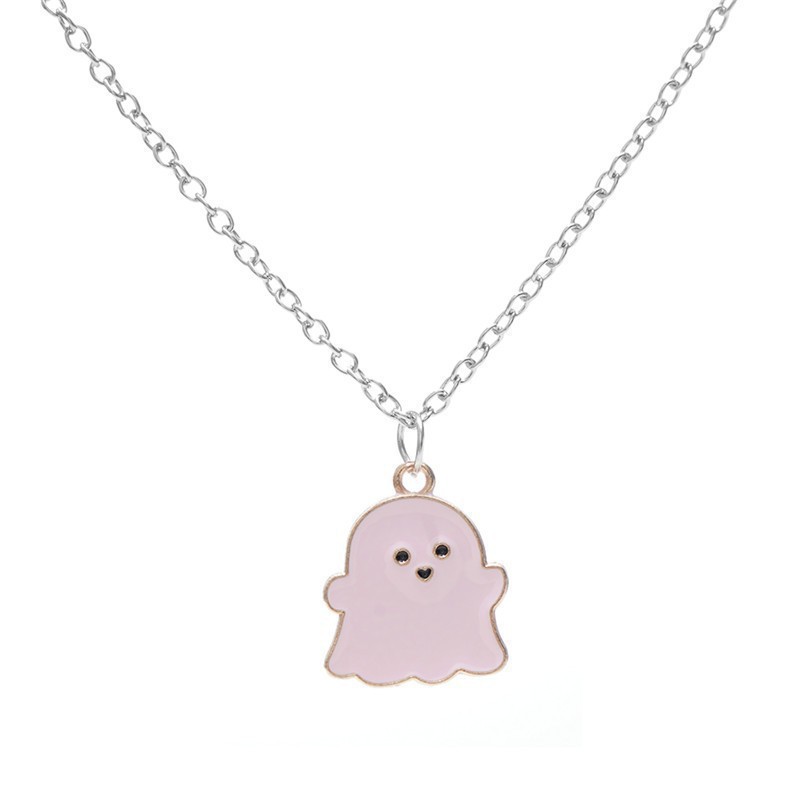 Pink ghost necklace # Xl62