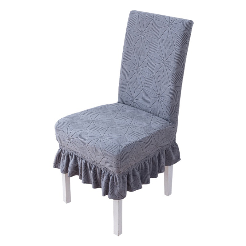 Cubierta de silla de jacquard transfronterizo cubierta de asiento elástica de una pieza cubierta de silla de hotel Banquete de hotel cubierta de silla engrosada todo incluido