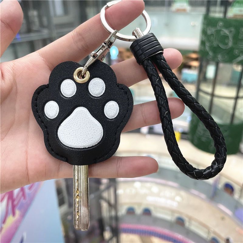 卡通猫爪钥匙扣挂件个性可爱女家用电梯门禁卡套电动车钥匙套加大|undefined