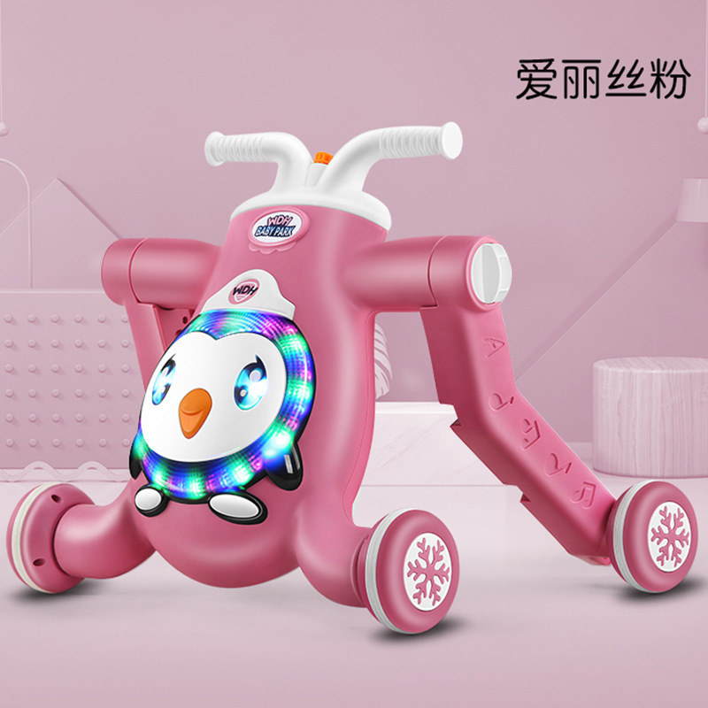 Baby Walker anti-o-pierna multi-funcional de los niños caminar ayuda de deslizamiento scooter de tres en uno de los niños