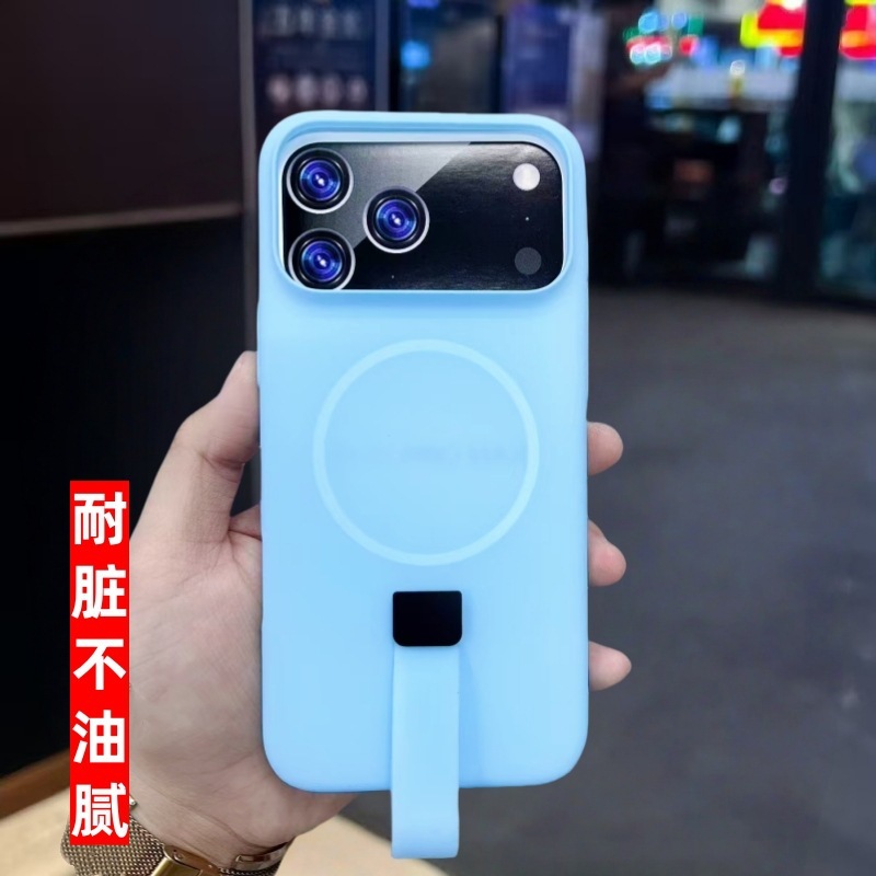 创意带挂绳适用iPhone17PROMAX马卡龙肤感磁吸手机壳苹果16防摔PC|undefined