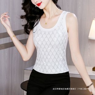 Foreign Style Women's Vest New Summer Sling Sleeveless Base Shirt Small Shirt Spring and Autumn Suit Inner Base Top Women