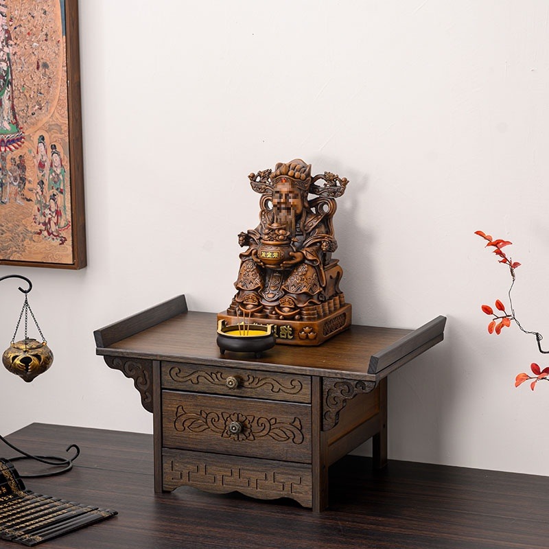 Cross-Border Offering Table for Home Use, Buddha Statue, Ladder, God of Wealth Display Stand, Small Buddhist Shrine, Modern Offering Table, Buddha Altar, Dropshipping