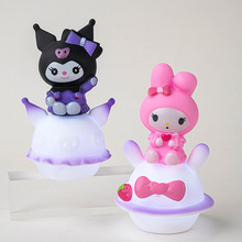 网红儿童蛋糕装饰品星球发光灯库洛米美乐蒂摆件女孩生日派对装扮