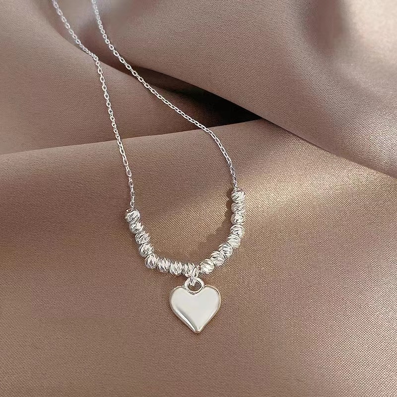 Süss Einfacher Stil Herzform Kupfer Überzug Halskette Mit Anhänger display picture 3