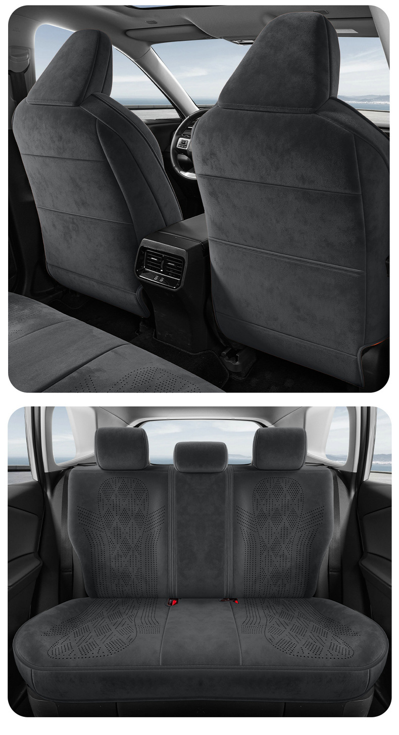 2026 New Model Toyota RAV4 Special Ramus Suede Leather Saddle Cushion, Wear-Resistant and Breathable Car Seat Cover