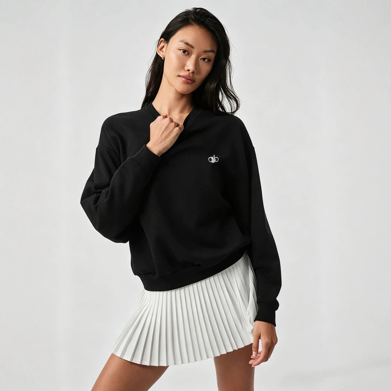New cross-border Chinese cotton round-neck metal silver-plated autumn and winter casual loose comfortable pullover sweatshirt for men and women New cross-border Chinese cotton round-neck metal silver-plated autumn and winter casual loose comfortable pullover sweatshirt for men and women