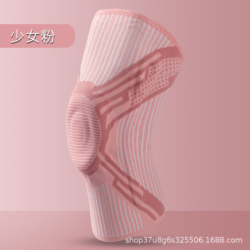 スポーツ膝パッドクロスボーダーナイロンニット加圧バドミントンバスケットボールランニングフィットネスプロフェッショナル膝パッド衝撃吸収|undefined