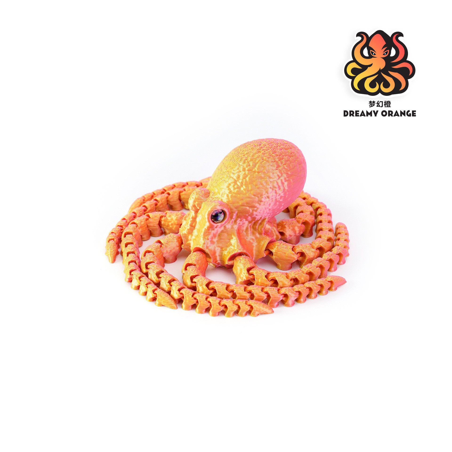 Ventas transfronterizas calientes de impresión 3D octopus ornamentos de luces nocturnas juguetes infantiles hechos a mano juguetes de impresión 3D