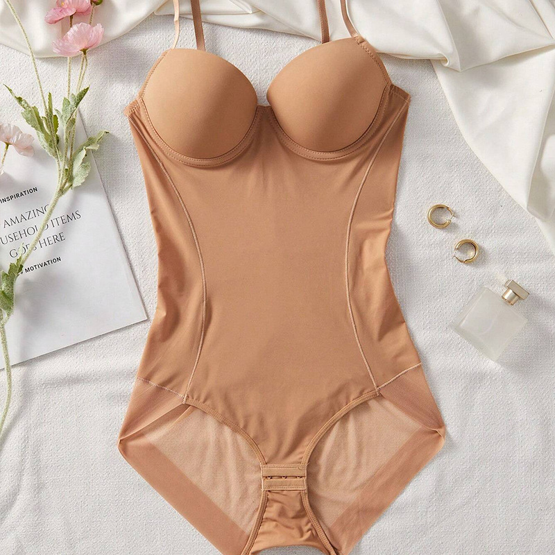 Plus-Size Women's Temu Shapewear Wedding Evening Dress Sexy Lingerie Corset with Open Crotch