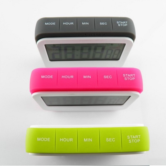 Factory direct sales new 24-hour positive and negative timer Korean candy color kitchen countdown timer positive countdown timer