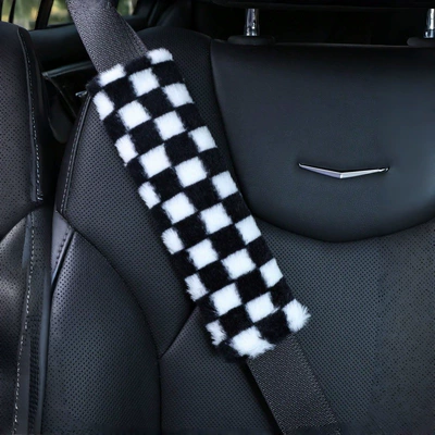 Car Seat Belt Seat belt shoulder pad - black