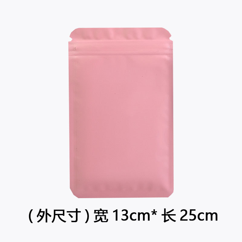 Joyas de color Bolsa ziplock Bolsa ciega Bolsa de papel de aluminio esmerilado Bolsa de hueso opaca aluminizada de doble cara Bolsa de embalaje sellada con alimentos