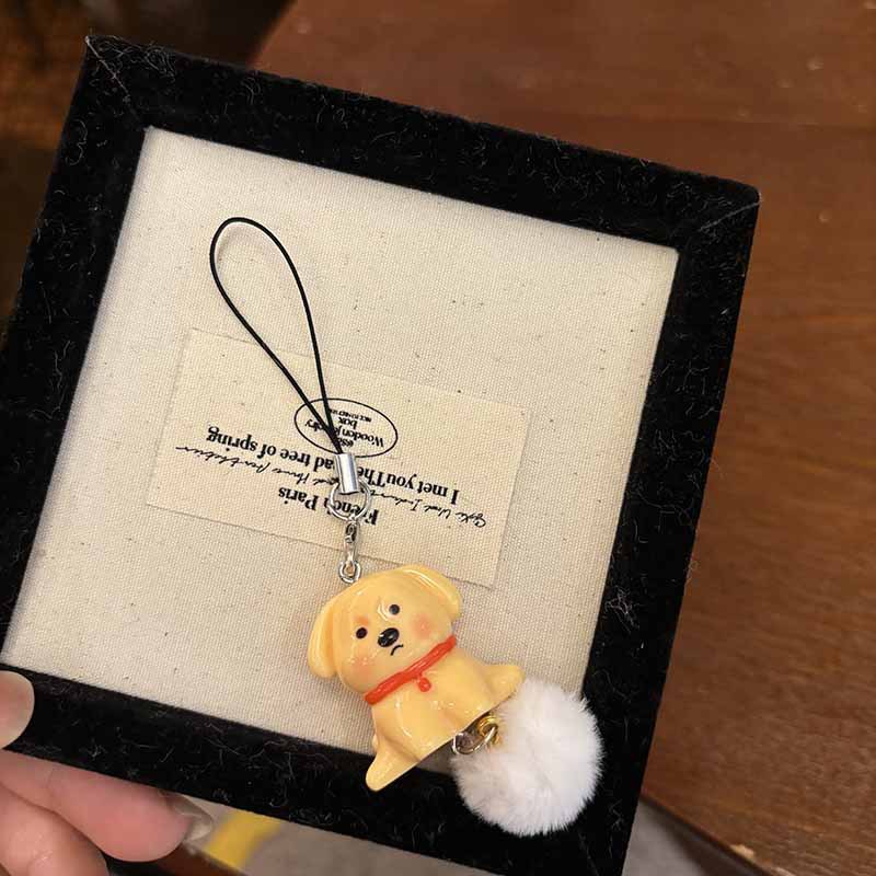 입체적인 작은 우유 개 [노란색]