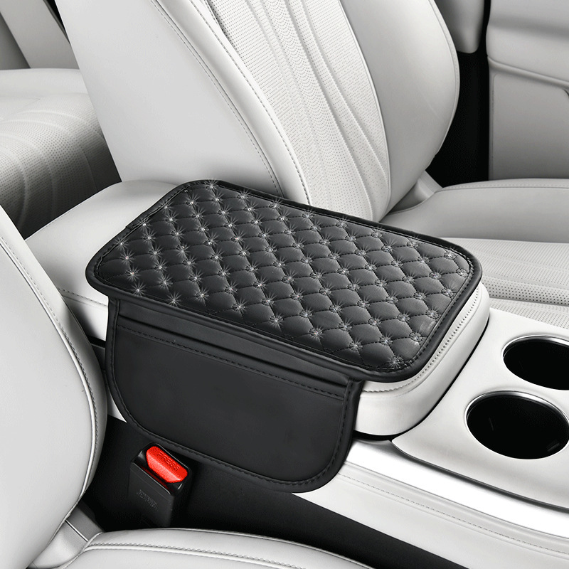 Cross-Border New Model Car Thin Upgraded Armrest Box Protective Cover Storage Pocket Starry Sky Central Height-Increasing Armrest Box Pad