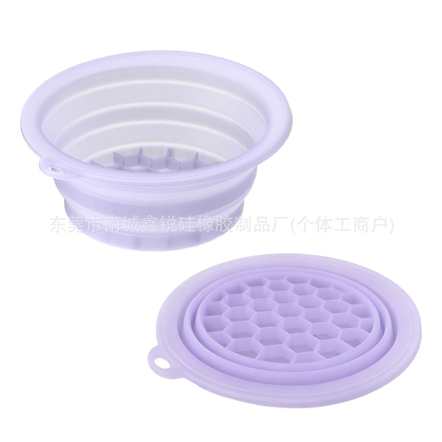 Large round folding bowl ice tray [purple] maternal and infant grade thickened s…