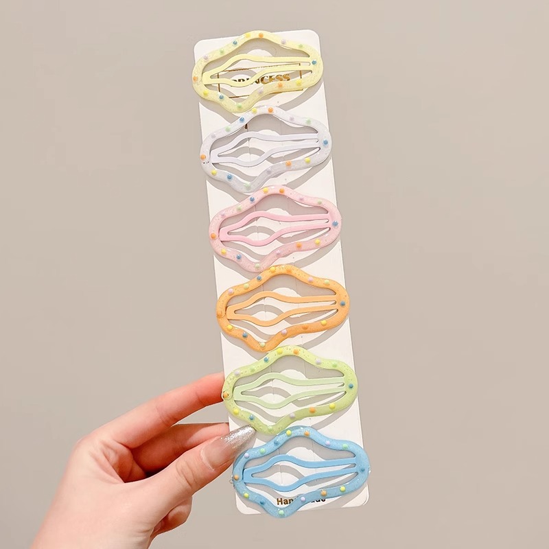 Pinza bb de color dopamina para niños cabello roto estrella de cinco puntas horquilla para niñas que no lastima el cabello, pinza para el cabello con flequillo para bebés, accesorios para el cabello lindos