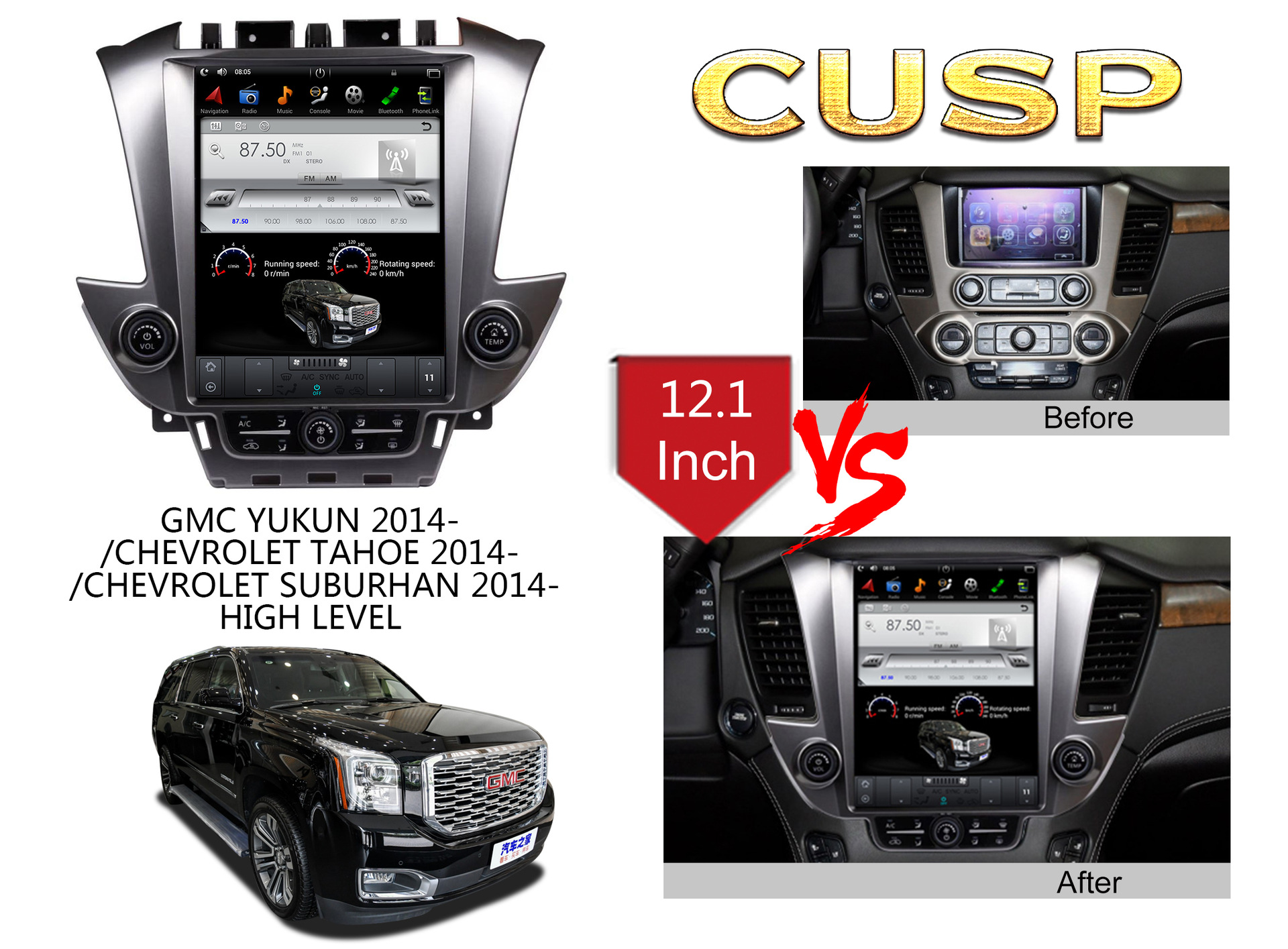 Chevrolet Tahoe 2014 Car Audio Smart Navigation Car GPS Android Navigation
