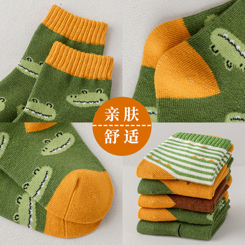  baby socks autumn and winter new children's socks mid-tube cartoon socks for boys and girls aged 1-12 years old spring and autumn socks