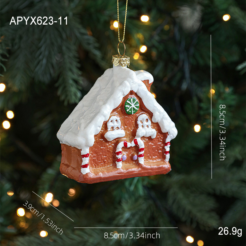 Nuevo pan de jengibre de plástico colgante hombre colgante colgante árbol de Navidad decoración colgante artículos de decoración atmósfera artículos de diseño en stock