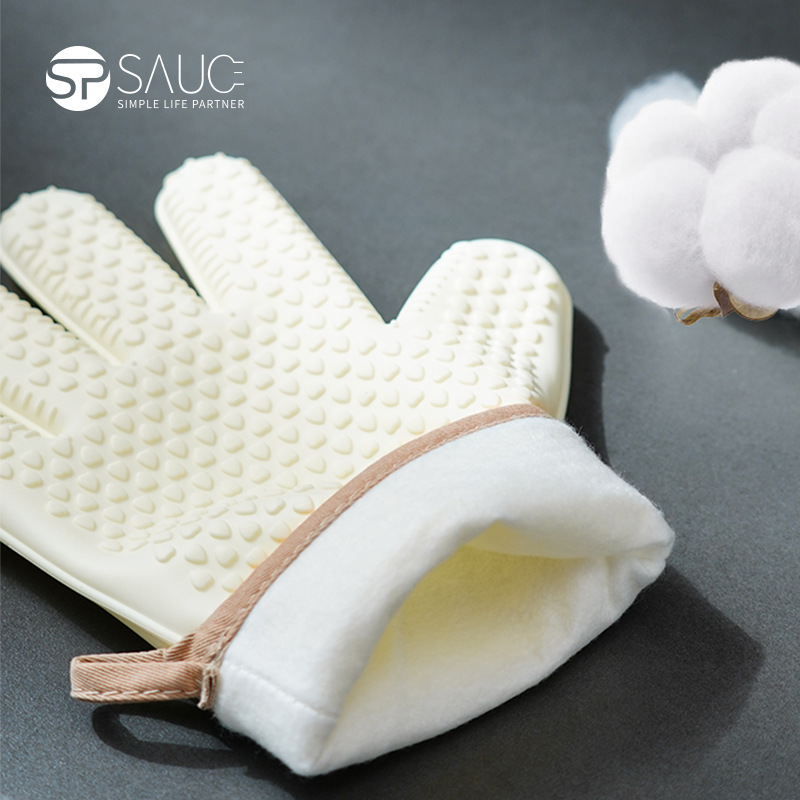 (2개) 열 절연 장갑 안티 스케일 실리콘 주방 미끄럼 방지 열 절연 오븐 기선 베이킹 고온 저항하는 두꺼운 마이크로파 장갑