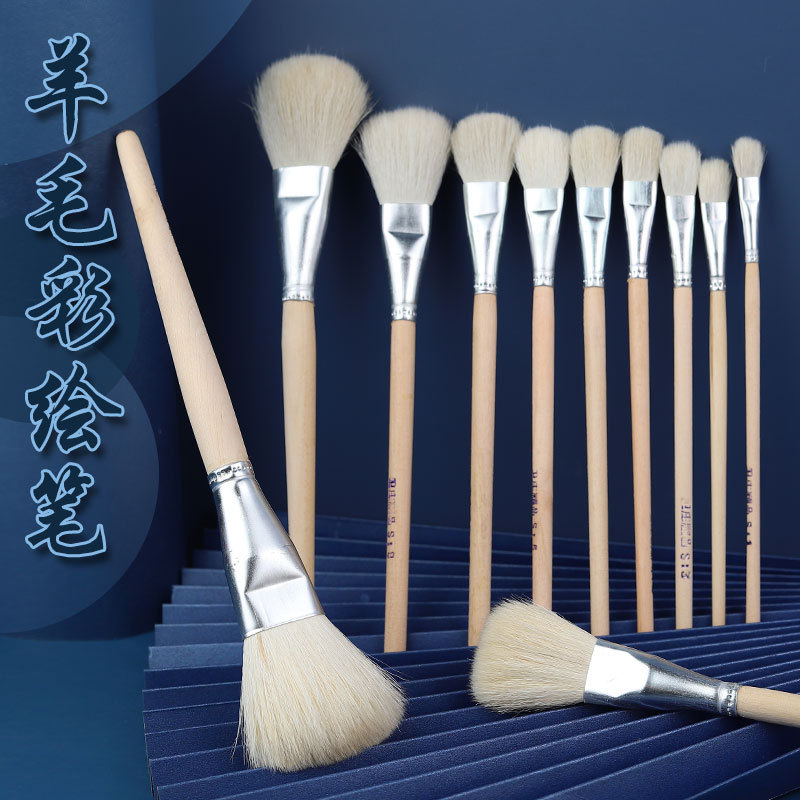 Weizhuang venta al por mayor de cerámica de pintura pluma cepillo de lana suave cabeza S pluma de cerámica pintura artesanal pintura pincel dibujo pintura pluma