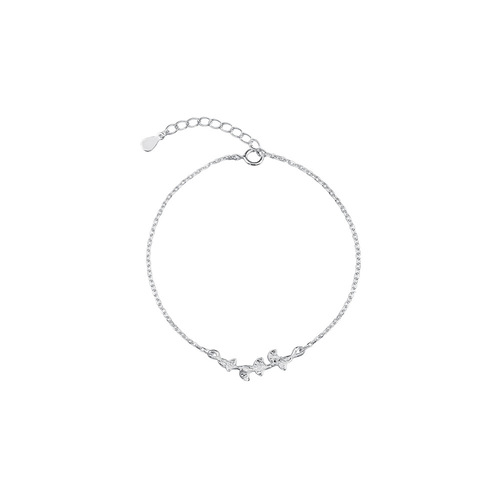 S925 sterling silver ginkgo leaf Mother's Day bracelet Japanese light luxury simple fresh forest niche design bracelet bracelet